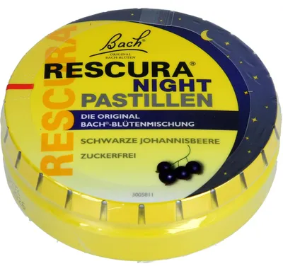 Immagine prodotto di Pastiglie notturne originali Bachblüten Rescura, gusto di ribes nero, 50 g