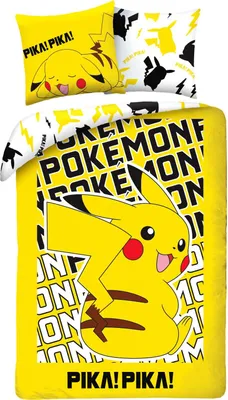 Produktbild von Pokemon - PIKA! PIKA! - Bettwäsche-Set mit Wendemotiv, 135x200 & 80x80