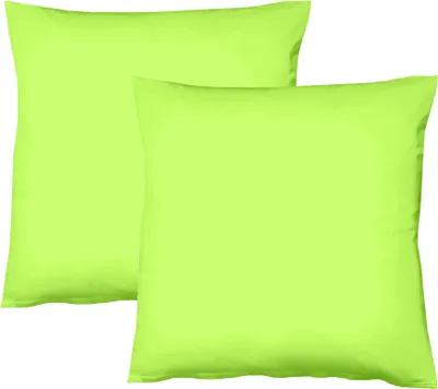 Produktbild von JACK by Fleuresse 2er Set Renforcé Kissenhülle Kissenbezug Dekokissen Baumwolle weich, Farbe:Grün, Größe:40 x 80 cm