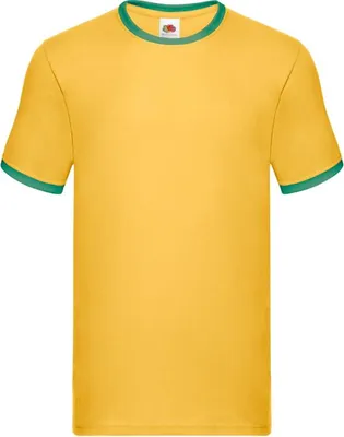 Produktbild von Herren-T-Shirt, Kurzarm - FOL RINGER T - sunflower/k.green - Größe M