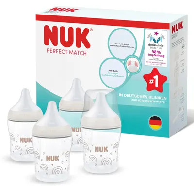 Productafbeelding van NUK Perfect Match babyfles-set voor pasgeborenen | 0+ maanden | 150 ml | Anti-koliek