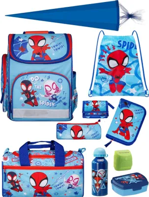 Produktbild von Ranzen-Set 10teilig SPIDEY Schulranzen-Set mit Schultüte / Zuckertüte und Sporttasche