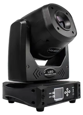 Immagine prodotto di Faro mobile a LED – Proiettore da palco da 100W – Effetto luce per discoteche e DJ, compatibile DMX512 – 7 gobos, 6 pattern – Alimentazione 100-240V, spina EU – Illuminazione professionale per palcoscenico
