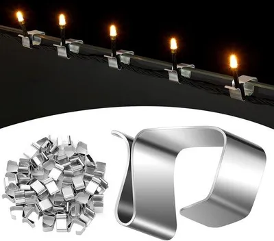 Produktbild von Kunststoff Dachhaken für Außen, 50 Stück, 24 x 15 mm, Metallkabelklem