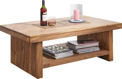Image de MASSIVMOEBEL24 | Table basse 118x70 Palissandre teinté Brun TURIN #17
