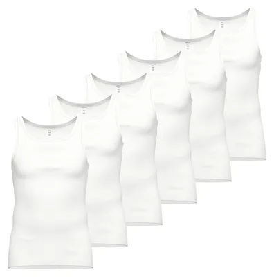Produktbild von 6er Pack AMMANN Herren GOTS Unterhemd Feinripp