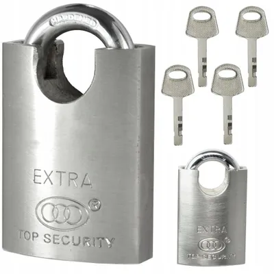 Produktbild von Handmet Gehärtetes Stahl-Vorhängeschloss 40 mm 4 Schlüssel