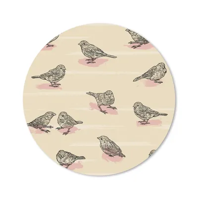 Produktbild von MuchoWow® Mauspad Mousepad Vogel - Spatz - Muster 20x20 cm - Mousepads - Maus Mat - Pad - Mausunterlage - Schreibtischmatte