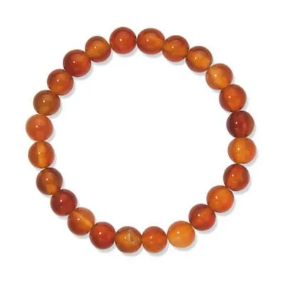 Image de Bracelet, cornaline (usagée), perles de 4 mm