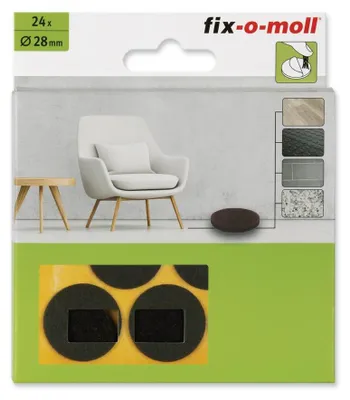 Produktbild von Filzgleiter rund 28mm Big Pack braun fix-o-moll
