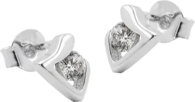 Produktbild von Ohrstecker Ohrringe Ohrschmuck Dreieck mit Zirkonia weiß 925 Silber Damen