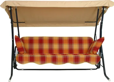 Produktbild von GO-DE Textil, Auflage Hollywoodschaukel, Einzelset, Farbe: rot, Maße ca.: 180 cm x 55 cm x 7 cm, Rückenhöhe: 50
