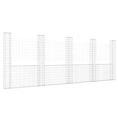 Immagine prodotto di Cesto di gabbioni a U con 5 colonne di ferro 500x20x200 cm