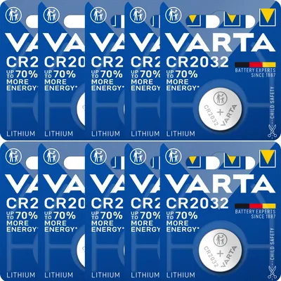 Produktbild von 10x Varta CR2032 Lithium 3V Batterien CR 2032 Lithium-Knopfzellen