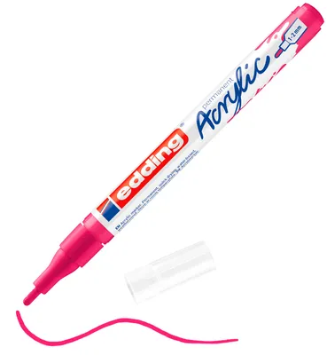 Produktbild von edding 5300 Acrylic "Acrylmarker - Fein", Strichbr. 1-2 mm Telemagenta