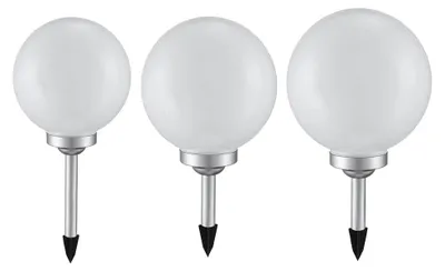 Produktbild von 3er Set LED Solar Kugeln in verschiedenen Größen
