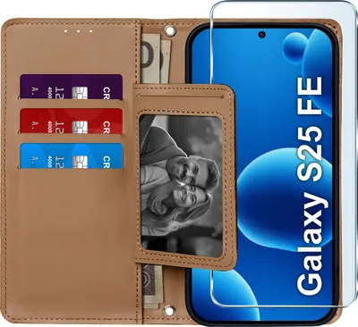 Zdjęcie produktu dla ETUI z klapką do Samsung S25 FE Zamykane Magnetyczne + SZKŁO 9H