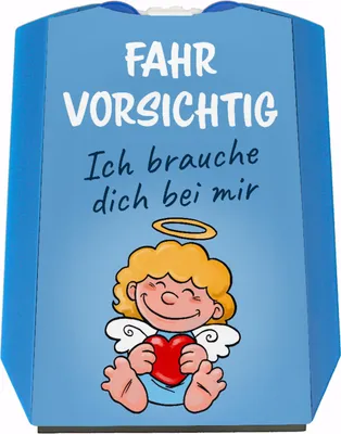 Produktbild von Fahr vorsichtig Schutzengel Parkscheibe mit 2 Einkaufswagenchips