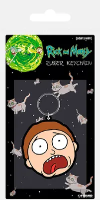 Immagine prodotto di Pyramid International Rick & Morty Portachiavi in gomma Morty faccia terrorizzata 6 cm RK38722