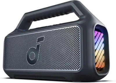Immagine prodotto di Altoparlante per esterni, 80W, subwoofer, BassUp 2.0, batteria da 24 ore, impermeabile IPX7 e galleggiante, luce LED, USB-C, EQ, BT 5.3, altoparlante Bluetooth mobile