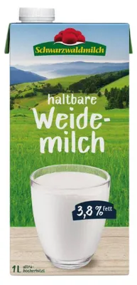 Produktbild von Schwarzwaldmilch - H-Weidemilch 3,8%, 12 x 1 Liter