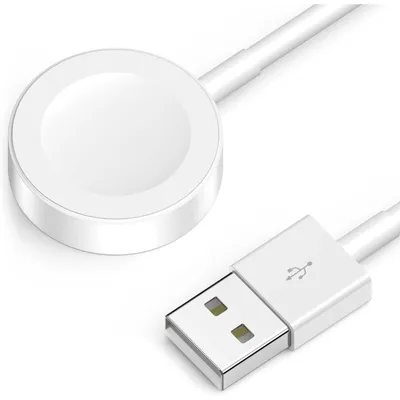 Produktbild von INF USB-A Rund-Magnetladekabel für Apple Watch 100cm Aluminium TPE