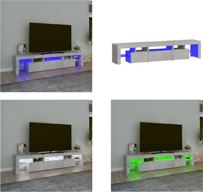 Obrázok produktu pre vidaXL TV skrinka s LED osvetlením betónová sivá 200x36,5x40 cm - TV skrinka - TV stolík - mediálna skrinka
