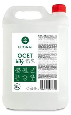 Obrázek produktu pro Ecorai Ocet bílý 15 % na úklid EXTRA ÚČINNÝ - kanystr 5 l