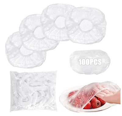 100 elastische Frischhaltebeutel, PE, 15-44 cm, transparent