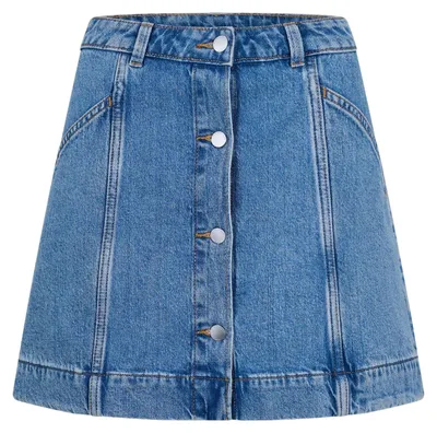Productafbeelding van Timberland - "Refibra" mini-rok voor dames, denim, model GT35428 (25R) (middelblauw)