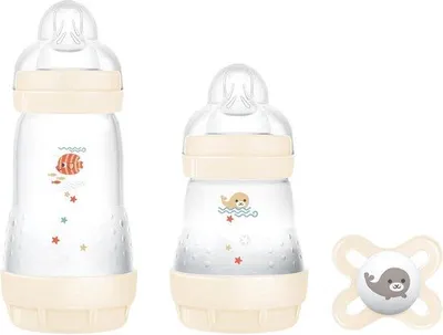 Productafbeelding van Babyflesjes 160 ml en 260 ml - Tepels van SkinSoft™ siliconen - neutraal - geschikt vanaf 0 maanden - Babyflesjes voor de eerste fase