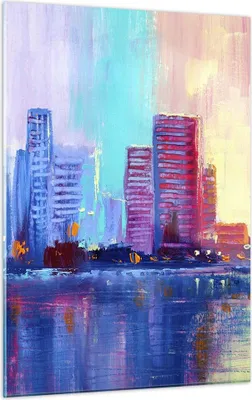Produktbild von Bilder auf glas - Einteilig - Stadt Haus Straße - 50x70cm - Glasbilder - Wandbilder - Bilder - zum Aufhängen bereit - Wanddekoration aus Glas - Glas Bilder - Wandbild auf Glas - GPA50x70-4023