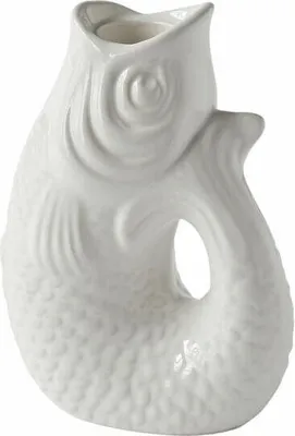 Image de Gift Company Bougeoir Monsieur Carafon XS, Bougeoir en forme de poisson, faïence, blanc, 12.7 cm, 1055302001