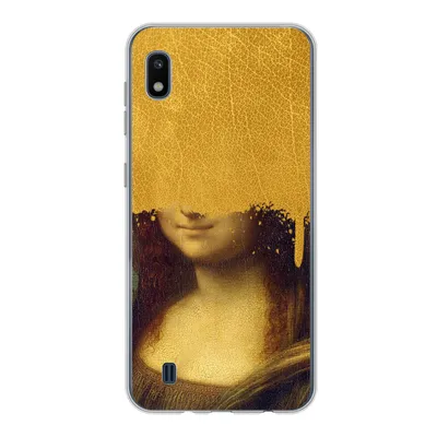 Produktbild von MuchoWow® Handyhülle Schutzhülle Hülle für Samsung Galaxy A10 Mona Lisa - Da Vinci - Gold Silikon Softcase Handy Hülle - Schutzhülle