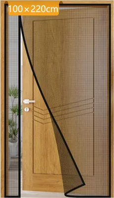 Obrázek produktu pro Magnetická moskytiéra na balkonové dveře Yotache 100x220 cm černá