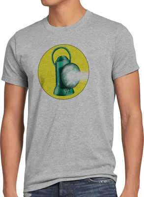 Produktbild von style3 Sheldon Lantern Herren T-Shirt, Größe:5XL, Farbe:Grau meliert