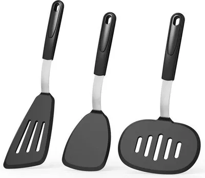 Produktbild von Ibenzoa® Hitzebeständige Silikonspatel 3er-Set – bis 315°C, schützt Antihaftbeschichtungen, flexible Kanten, spülmaschinenfest