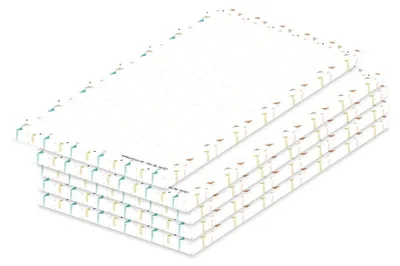 Produktbild von Set mit 5 magnetischen Notizblöcken im Format A6