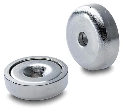 Produktbild von Neodym-Magnet 20 x 7 mm mit Senkbohrung, Haftkraft 13,00 kg, 10 Stück