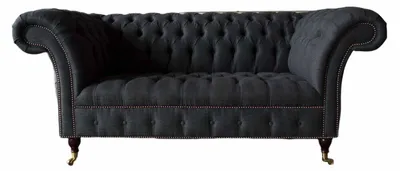 Produktbild von Design Chesterfield Stoff Couch Sofa 2 Sitzer Polster Textil Stoff Neu