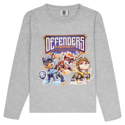 Produktbild von Paw Patrol Kinder Jungen T-Shirt Longsleeve Langarm-Shirt Grau, Größe:110-116