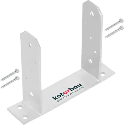 Produktbild von KOTARBAU® U-Pfostenträger 160 mm U-Form zum Aufdübeln Vierkantholzpfosten Bodenplatte Pfostenträger Anker Feuerverzinkt