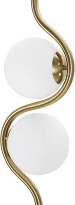 Stehlampe Terra 25 x 168 x 25 cm Metall Glas Weiß Gold_Natur24