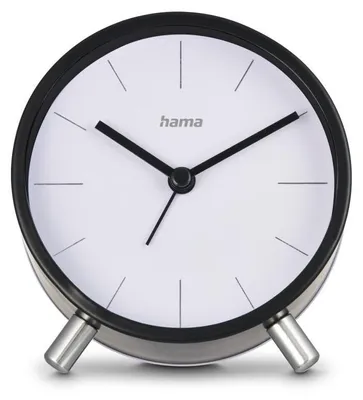 Zdjęcie produktu dla Hama Flores, Okrągły, Czarny, Stal nierdzewna, Biały, Analogowy, Bateria, AA, 110 mm