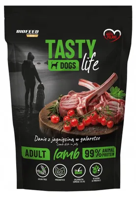 Obrázek produktu pro BIOFEED Tasty dog life jagnięcina 90% saszetka 500g