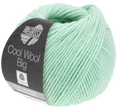 Produktbild von Lana Grossa Cool Wool Big 50 g pflegeleichtes Strickgarn aus extrafeiner Wolle 120 m Farbe 978 - Pastellgrün