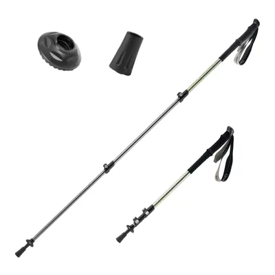 Image de Qunature Bâtons de randonnée 1 pièce, Télescopique réglable en aluminium 62-135cm Bâtons de trekking 2 embouts - Vert