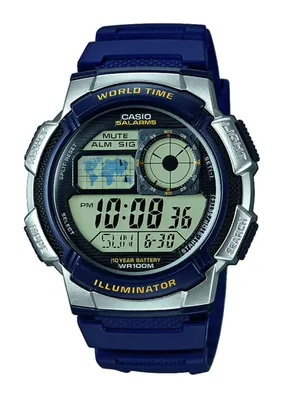Produktbild von Casio Digital Uhr AE-1000W-2AVEF blau silber