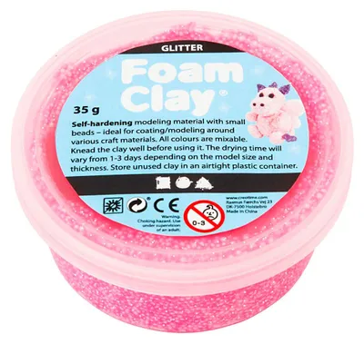 Produktbild von Creativ Company Foam Clay, Modellierton, Pink, Kind, Junge/Mädchen, 35 g, 1 Stück(e)