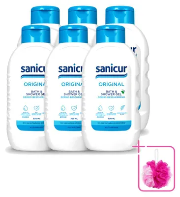 Productafbeelding van 6 x Sanicur Douche- en badgel Original - 300 ml - Voordelige verpakking - 6 stuks